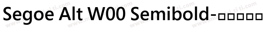 Segoe Alt W00 Semibold字体转换